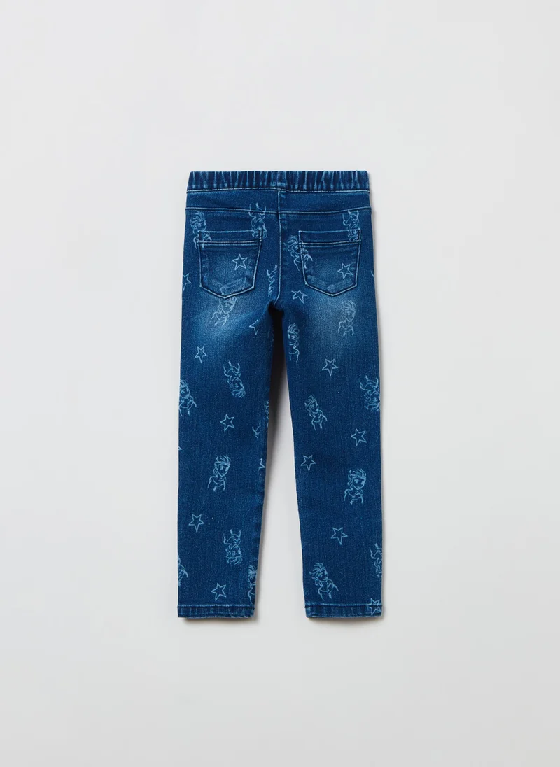 Ovs Jeggings with Elsa and stars print