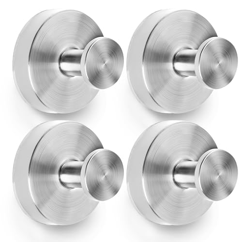 Besti Shower Suction Cup Hooks, Strong Suction Power, Towel Hooks for Shower Glass Door, Bathroom, Kitchen, Mirrors, Tiles, Holds up to 11 lbs, Ideal for Towels, Bath Robes, Coats (Stainless Steel) - Image 1