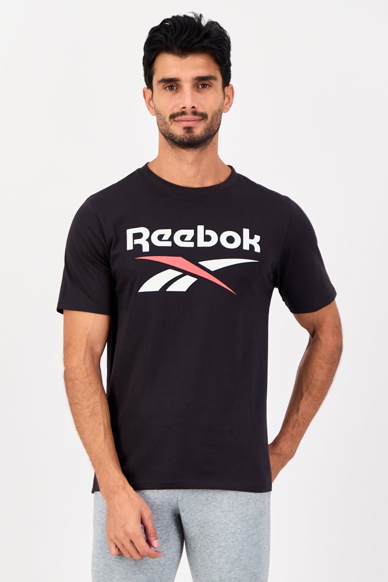 Reebok Men Sportswear Fit Short Sleeve Outdoor T-Shirt, Black - Image 1