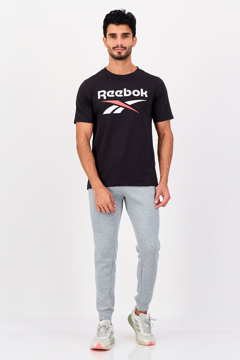 Reebok Men Sportswear Fit Short Sleeve Outdoor T-Shirt, Black - Image 4