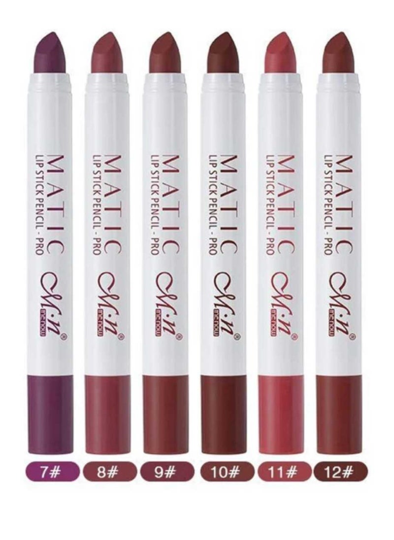 Menow New Matic Lipstick Pencil Pro 6 Pcs 6 Colors - Collection 2  - Image 1