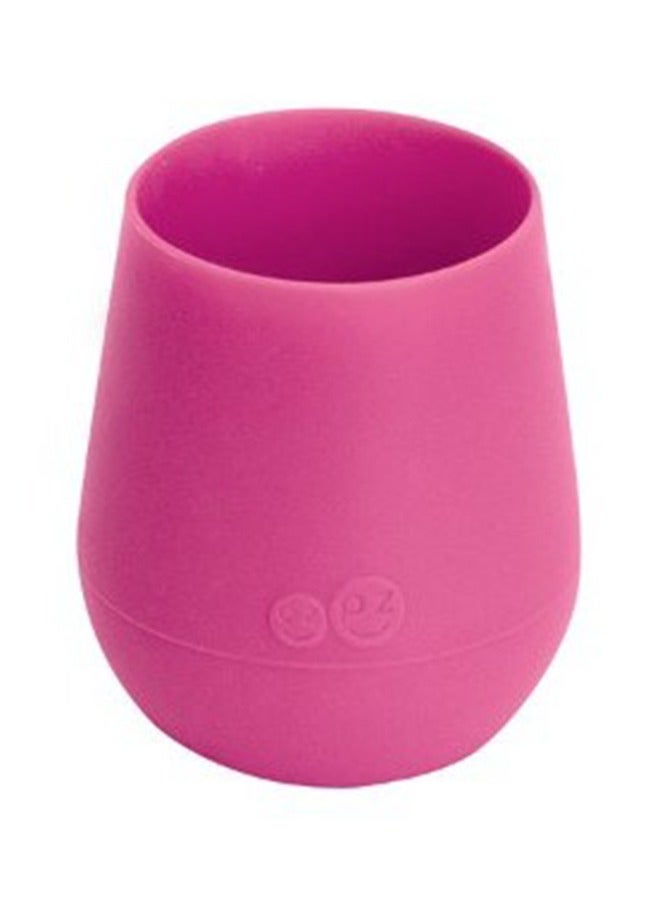 ezpz Tiny Baby Cup - 100% Silicone Training For Infants Designed By A Pediatric Feeding Specialist 4 Months+ - Pink - Image 1