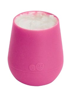 ezpz Tiny Baby Cup - 100% Silicone Training For Infants Designed By A Pediatric Feeding Specialist 4 Months+ - Pink  - Image 2