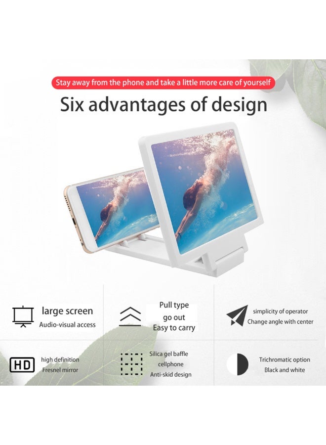 Phone Screen Magnifier, Foldable Stand Makes It Easy to Carry and Store and Go Video Display Magnifier, Compatible with All Smartphones - Image 3