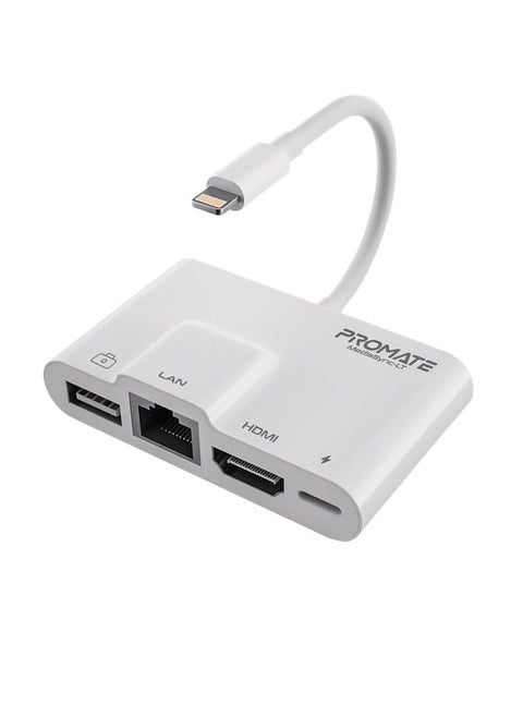 Promate MediaSync-LT 4-in-1 Multimedia Hub with Lightning Connector