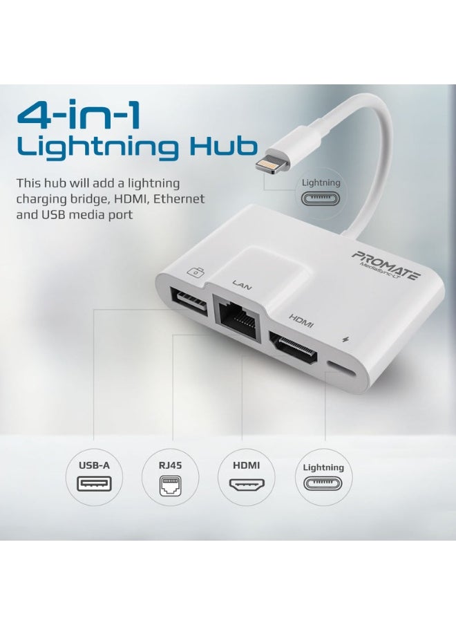 Promats Promate MediaSync-LT 4-in-1 Multimedia Hub with Lightning Connector  - Image 5