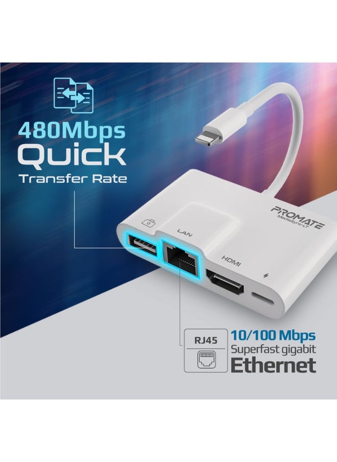 Promats Promate MediaSync-LT 4-in-1 Multimedia Hub with Lightning Connector  - Image 3