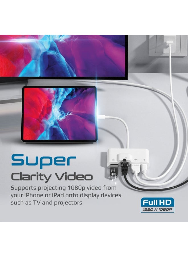 Promats - Promate MediaSync-LT 4-in-1 Multimedia Hub with Lightning Connector - Image 1
