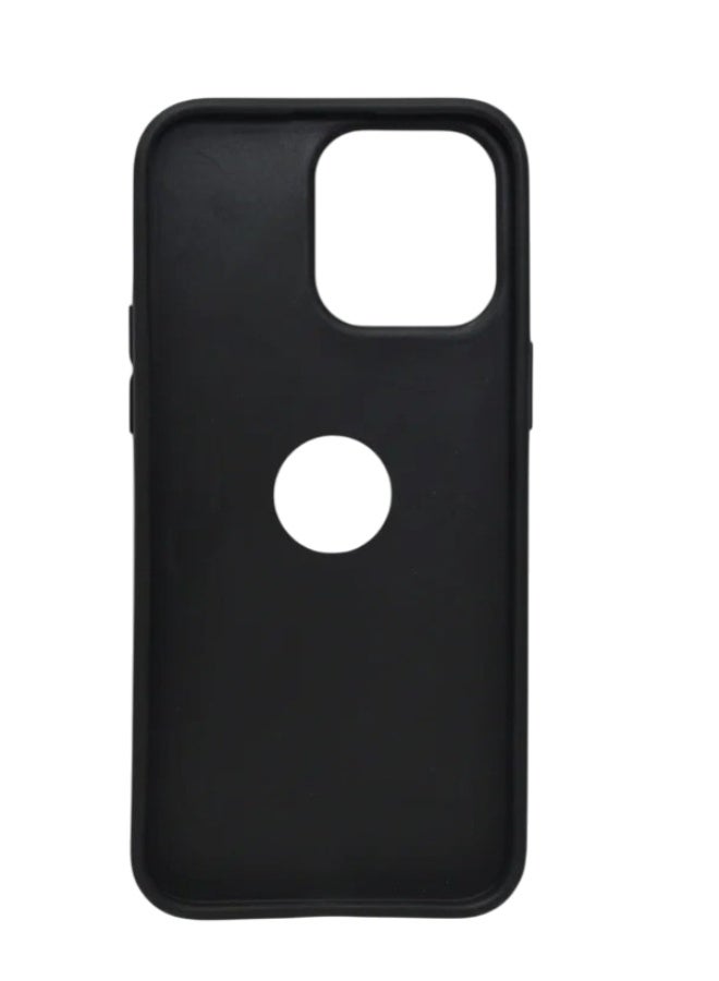 جراب iPhone 15 Pro Max من الجلد _خياطه وخامات عاليه _ اسود - Image 4