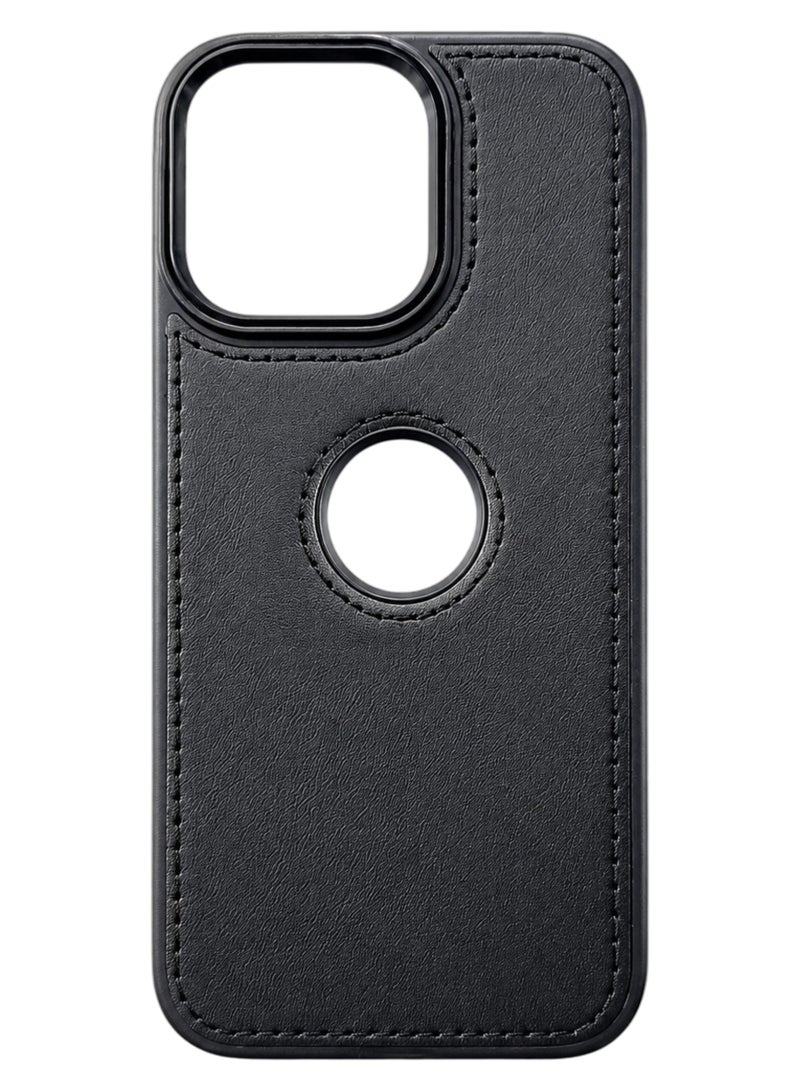 جراب iPhone 15 Pro Max من الجلد _خياطه وخامات عاليه _ اسود - Image 1
