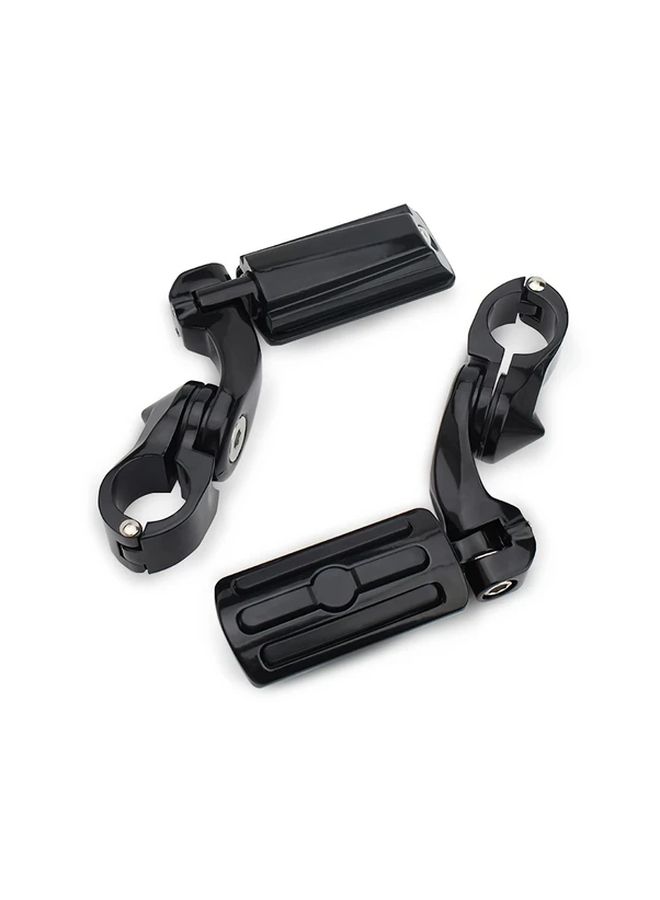 Electroplated Square Pattern Foot Pegs Engine Guard Highway for Touring Bikes - Image 4