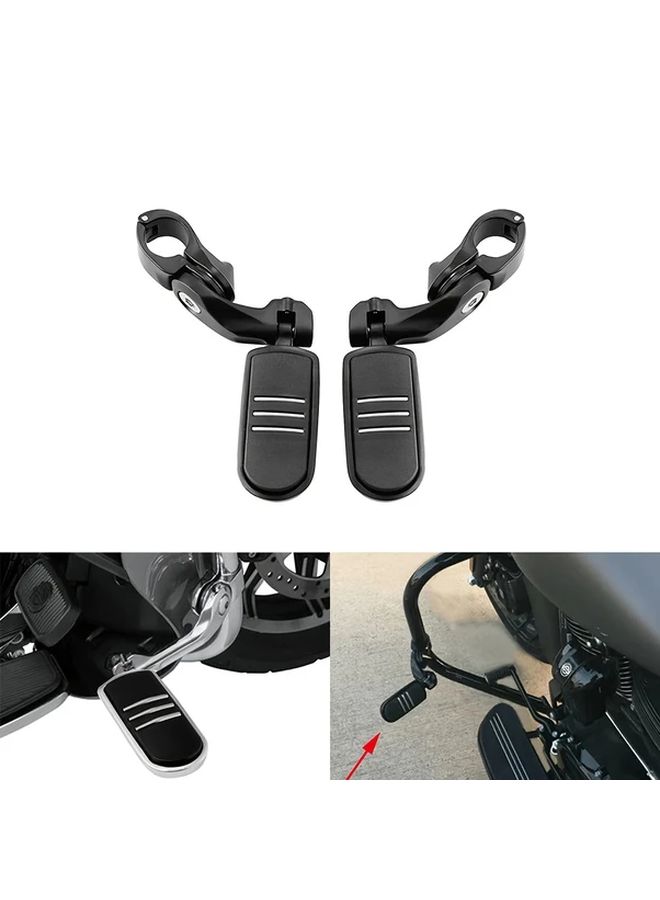Electroplated Square Pattern Foot Pegs Engine Guard Highway for Touring Bikes - Image 3