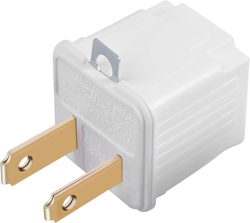 TENINYU محول مقبس 3 دبابيس إلى 2 دبابيس - محول قابس 3 دبابيس إلى 2 دبابيس لتمديد سلك الكهرباء، المنازل، ورش العمل، الصناعة، الآلات (10 عبوة) - Image 3