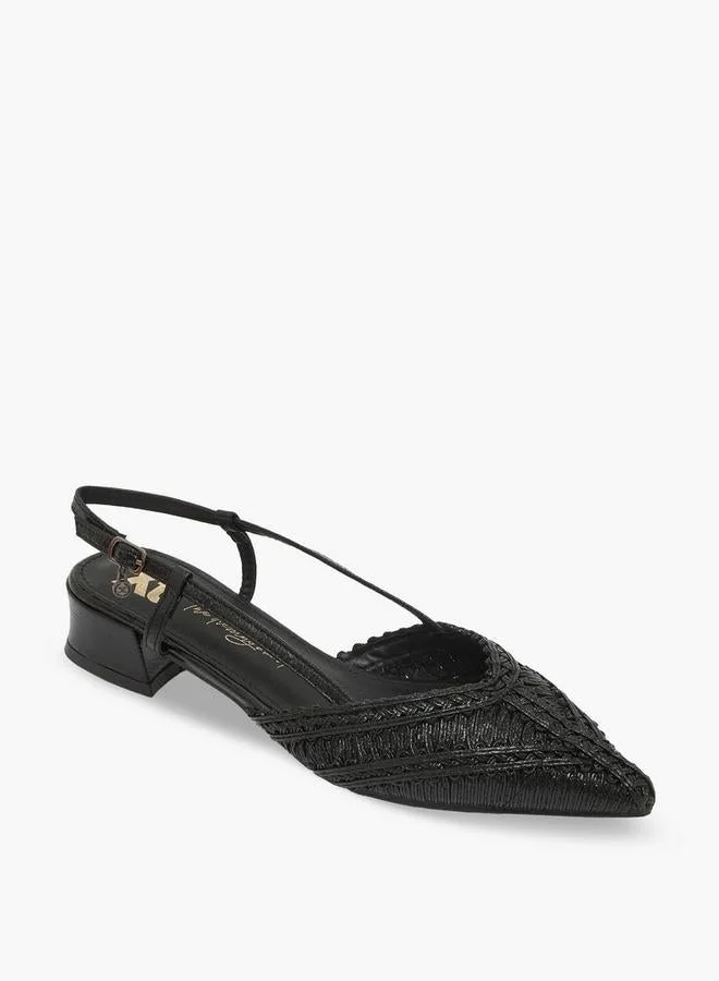 إكستي Women Pointed Toe Block Heel Mules