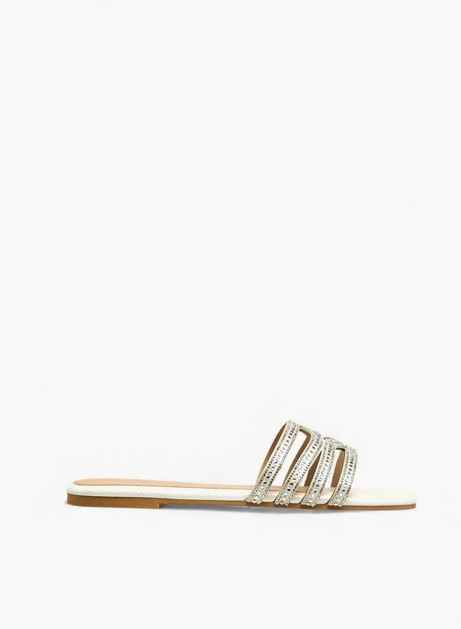 Flora Bella By Shoexpress Flora Bella Women Embellished Slip-On Flat Sandals