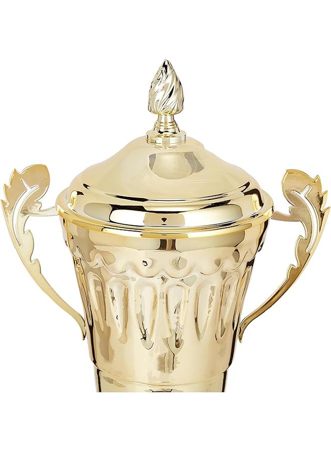Charly 90111D Full White and Plain Glass Coppa Sportiva Trophy, Gold - Image 3