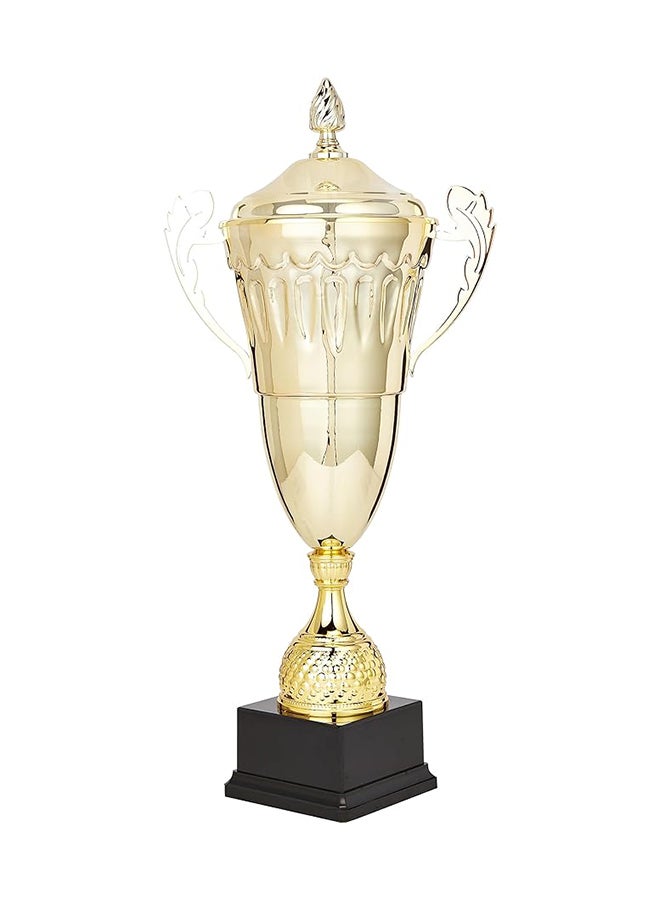 Charly 90111D Full White and Plain Glass Coppa Sportiva Trophy, Gold - Image 2