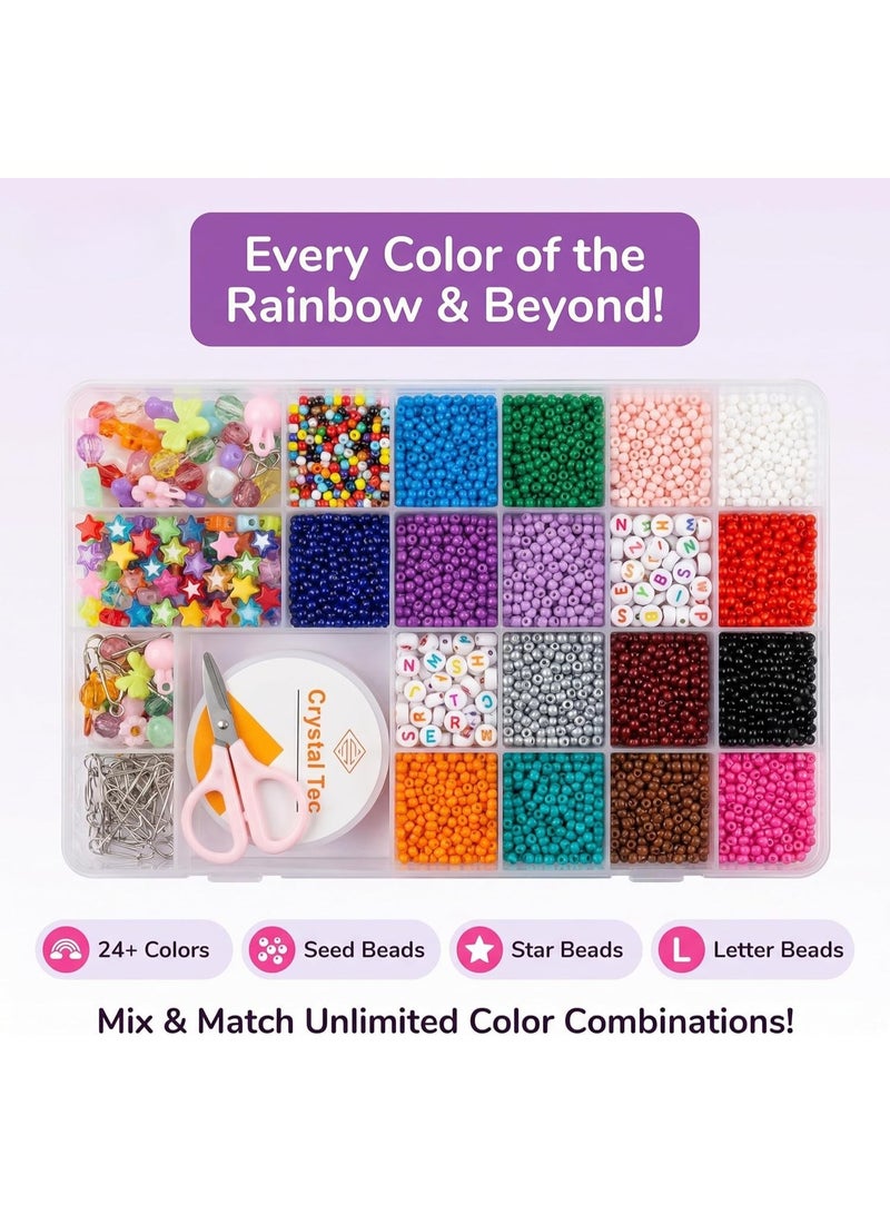 ARGT Bracelet Making Kit for Girls – Bead Jewelry Craft Set with Letter Beads, Charms & Organizer Box, Kids DIY Friendship Bracelet Gift Ages 5-12 - Image 5