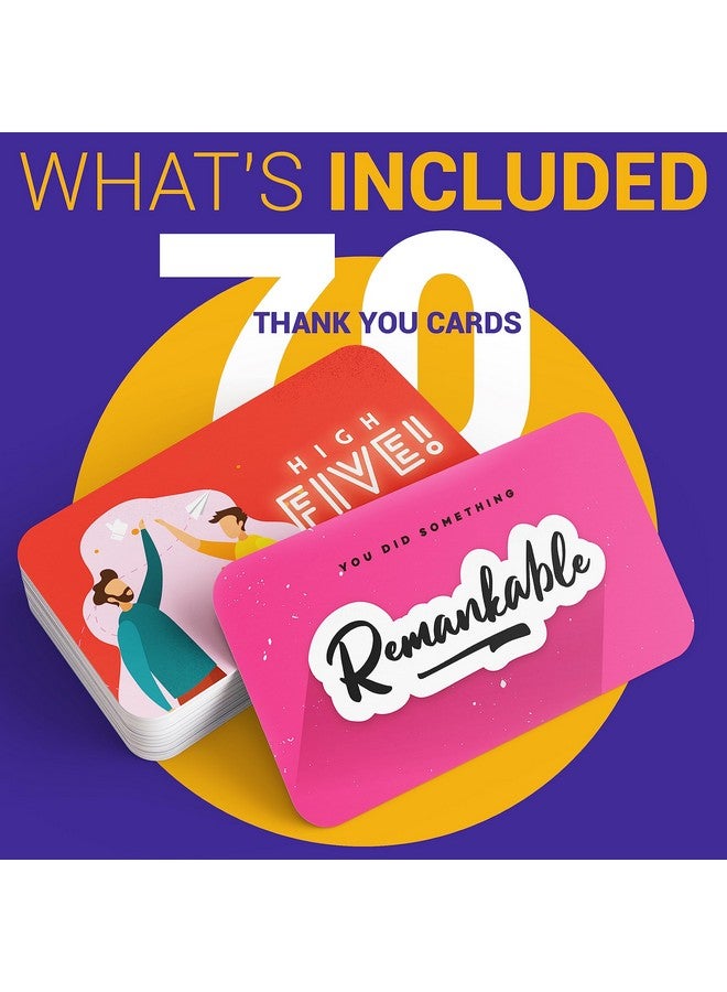 Briston 70 Kudos Cards Thank You Appreciation & Recognition Blank Back Postcard School Lunch Box Kids Notes Business Employee Motivational Affirmation Bulk Gift Teacher Reward Inspirational  - Image 5