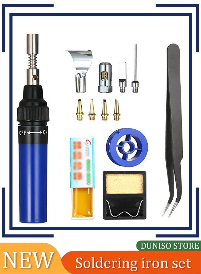 Loquat Butane Soldering Torch Set, Gas Soldering Iron, Portable Soldering Gun for DIY Repairing Welding - Image 1