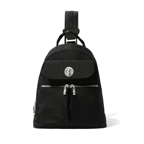 Baggallini Naples Convertible Backpack - Travel Sling Crossbody - 12" Nylon Handbag w/ RFID & Padded Tablet Sleeve - Image 1