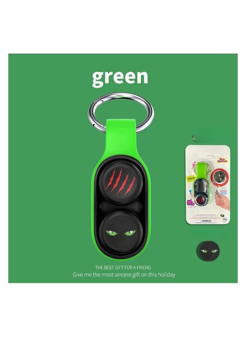 Generic - Magnetic Pop up Buckle Fidget Toy Finger Elastic Magnet Fidget Decompression Toy Anxiety Relief Portable Flip Click Toy Keychain Click Clack Fidget Toy for Kids Adults - Image 1