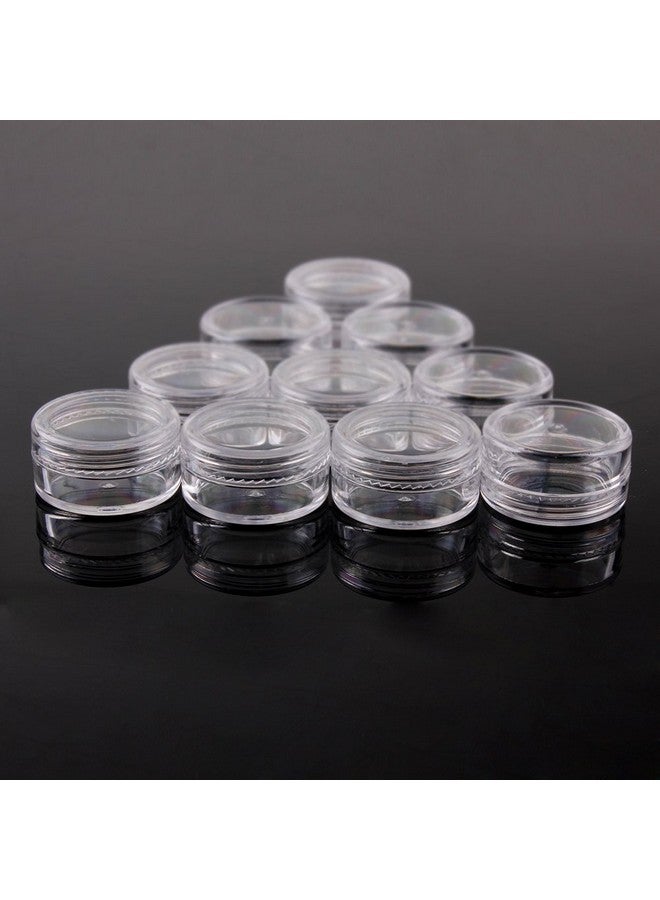 Beauticom Clear Empty 5 Gram 5Ml 1 1 4" Inch X Height: 3 4 Inch Size Empty Clear Plastic Cosmetic Containers Powder Container Eye Shadow Container Lot Eye Shadow Holder Cosmetic Containers Pot Jars (50Pcs) - Image 1