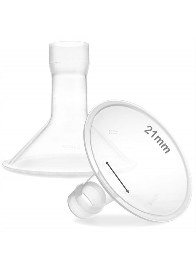 Nenesupply 21mm Flange Breastshield Compatible with Lansinoh Pump Parts and Breastpumps. Replacement to Lansinoh Flange 21mm Breastshield. Work with SignaturePro SmartPump Manual - Image 1