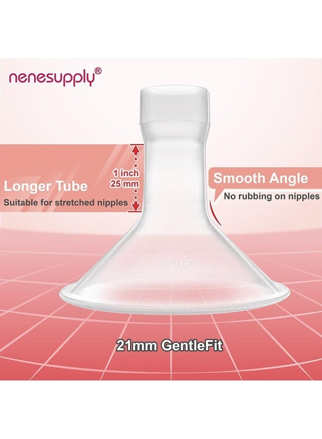 Nenesupply 21mm Flange Breastshield Compatible with Lansinoh Pump Parts and Breastpumps. Replacement to Lansinoh Flange 21mm Breastshield. Work with SignaturePro SmartPump Manual - Image 3