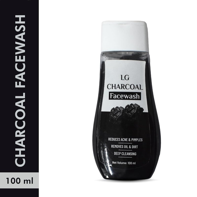 Charcoal Facewash for Reduces Acne Pimples Removes Oil Dirt Deep Cleansing 100 ML Pack of 5 - Image 2