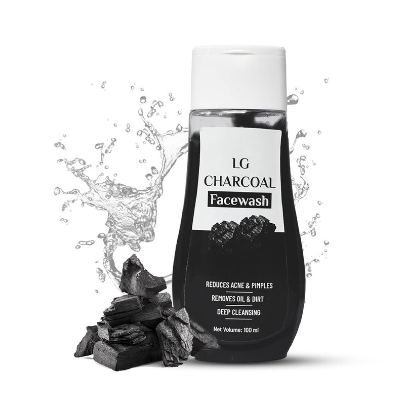 Charcoal Facewash for Reduces Acne Pimples Removes Oil Dirt Deep Cleansing 100 ML Pack of 5 - Image 5