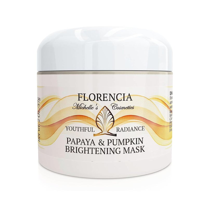 Florencia Papaya  Pumpkin Brightening Mask  Exfoliating Facial Mask for Soft Smooth Skin  Removes Impurities Brightens Complexion  Natural  Gentle 2 oz
