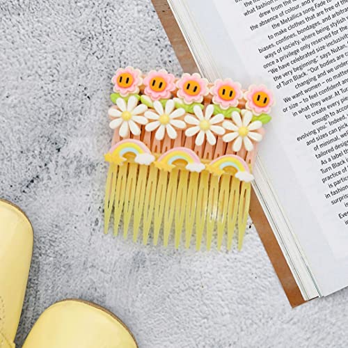 Yellow Bee Set of 3 Comb Pins for Girls, Pink & Yellow, 2-7 Years - Image 2