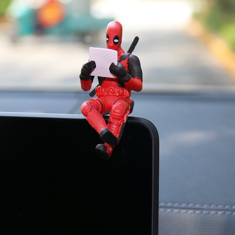 Deadpool Reading Book Figurine Car Dashboard Decoration - Image 2