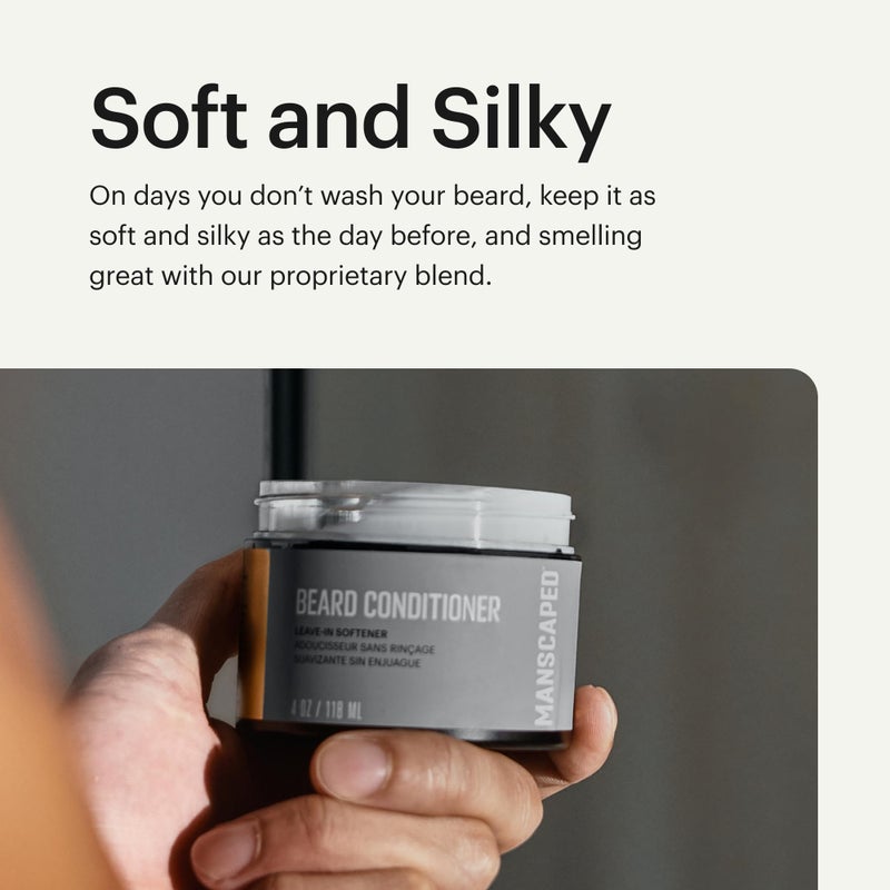 MANSCAPEDÂ® UltraPremium Beard Conditioner, Leave-in Softener with Nourishing Oils and Antioxidants, Shea Butter, Eucalyptus, Lavender, Coconut Oil Hydrates & Restores Moisture, (4 oz) - Image 5