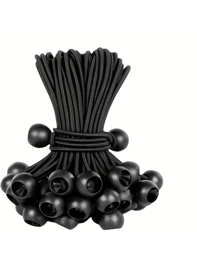20 Black Ball Bungee Cords 11 81 Inch for Shelter Gazebo Camping Tent Cargo - Image 2