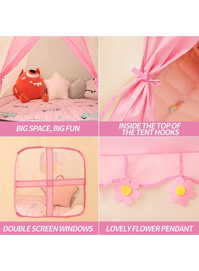 Children's Game Tent, Princess Castle Toy Tent, Large Fairy Tale House Gift Toys, Toddler Playhouse for Indoor and Outdoor Fairy Tent (Pink)  - Image 4