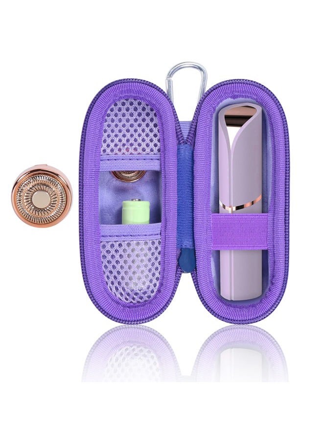 Co2Crea Hard Case and Replacement Head Compatible with Finishing Touch Flawless Facial Hair Remover Electric Face Razor for Women (Lavender Case + Replacement Head) - Image 1