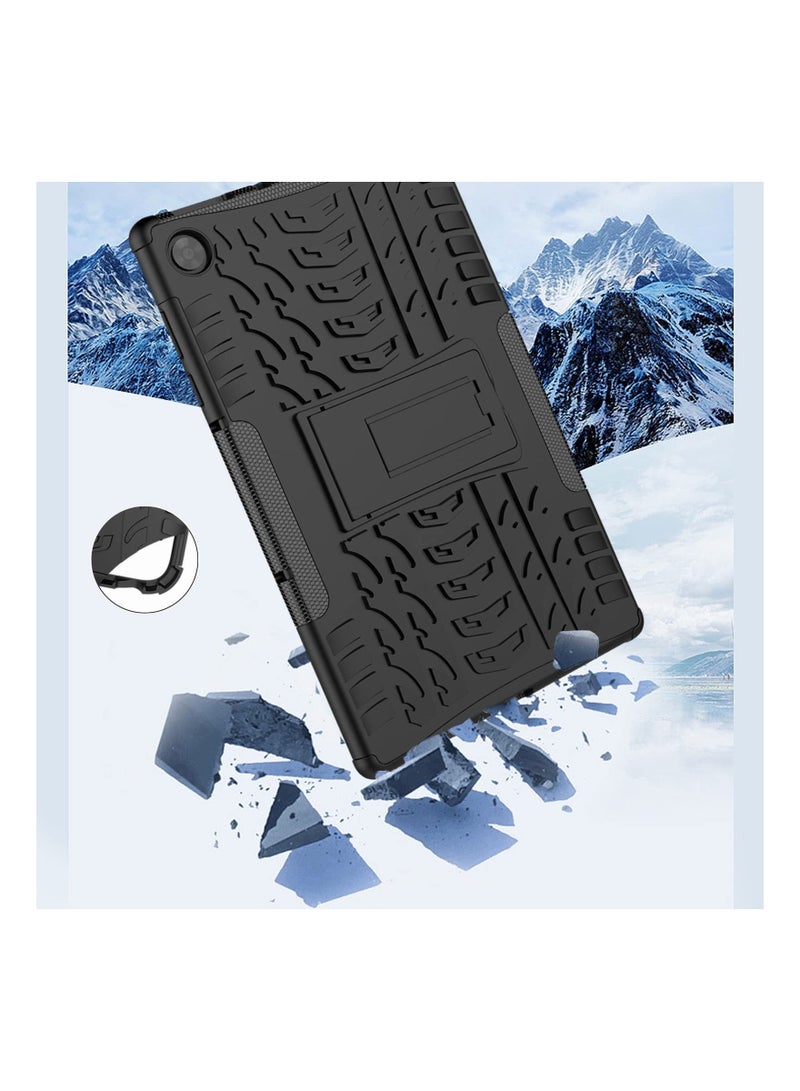 كابتن تيك Tablet Case for Lenovo Tab M10 HD 2nd Gen 10.1 Inch EVA Shockproof Tough Heavy Duty Armor Anti Drop Double Protective Cover with Stand for Lenovo Tab M10 HD 2020 TBX306F X306X Black - Image 5