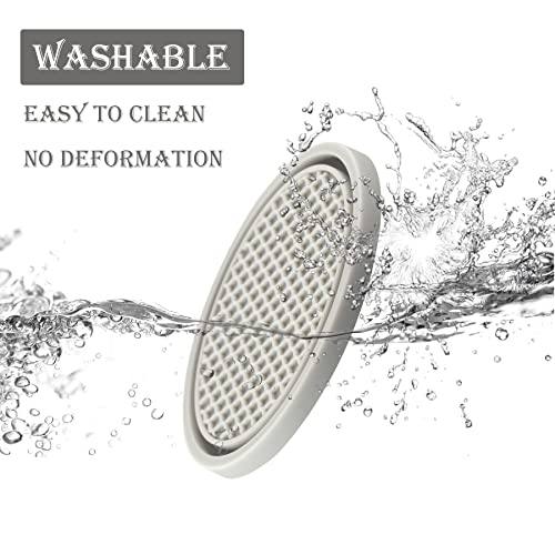 Allure Auto® (Grey) Car Cup Holder Coaster, 4 Peices Universal Auto Anti Slip Cup Holder Insert Coaster, Car Interior Accessories Compatible with Tata Safari - Image 3