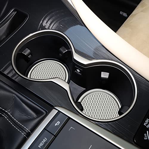 Allure Auto® (Grey) Car Cup Holder Coaster, 4 Peices Universal Auto Anti Slip Cup Holder Insert Coaster, Car Interior Accessories Compatible with Tata Safari - Image 1