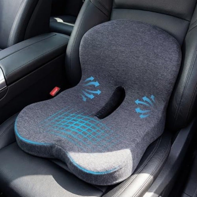 ZUAMEGU Memory Foam Car Seat Cushion – Ergonomic Driver Cushion for Sciatica & Tailbone Pain, Breathable Non-Slip Car Seat Pad for Car, Office Chair, Wheelchair - Image 3