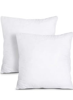 Maestro Maestro Luxury Cushion Filler 100% Cotton Downproof outer fabric 450 grams with Microfiber filling Single Cord Piping, Size: 50 x 50, White  - Image 1