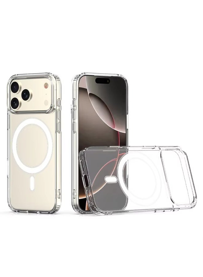 جراب هاتف iPhone 17 pro max مصنوع من مادة TPU الأكريليك النحيف الصلب المقاوم للصدمات وشفاف وكريستالي - Image 1