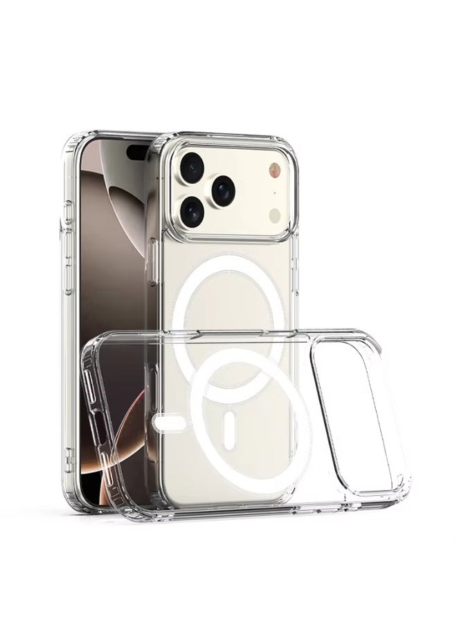 جراب هاتف iPhone 17 pro max مصنوع من مادة TPU الأكريليك النحيف الصلب المقاوم للصدمات وشفاف وكريستالي - Image 3