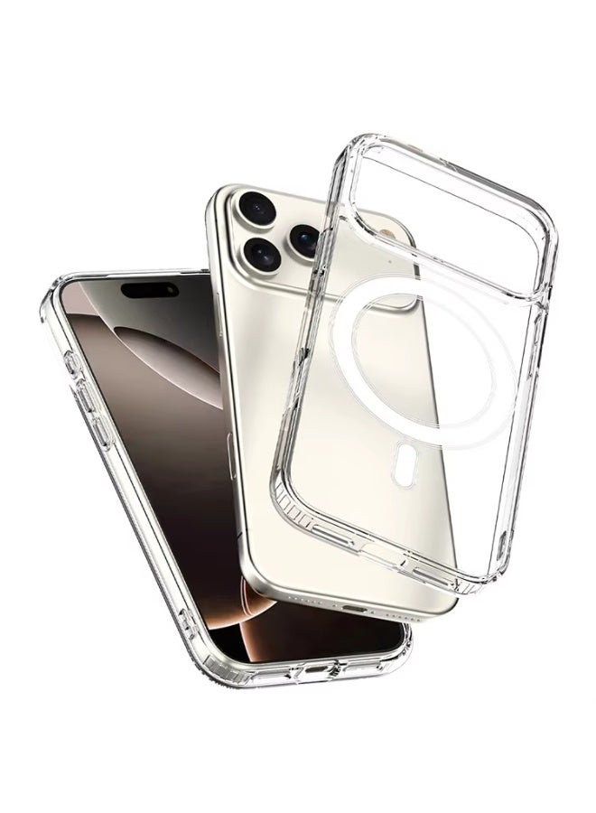 جراب هاتف iPhone 17 pro max مصنوع من مادة TPU الأكريليك النحيف الصلب المقاوم للصدمات وشفاف وكريستالي - Image 2