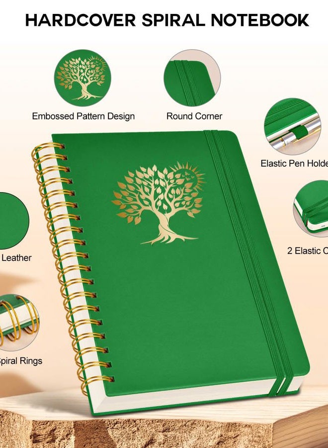 PERCUN Large Spiral Notebook with 300 Numbered Pages - A4 Spiral Journal for Writing, College Ruled Lined Pages, Work & School Notebook for Men & Women,hardcover Leather Notebook - 8.5" x 11" - Image 3