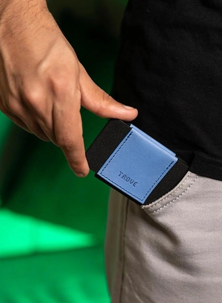 Trove Elegant Card Wallet – Blue & Black from trove - Image 2