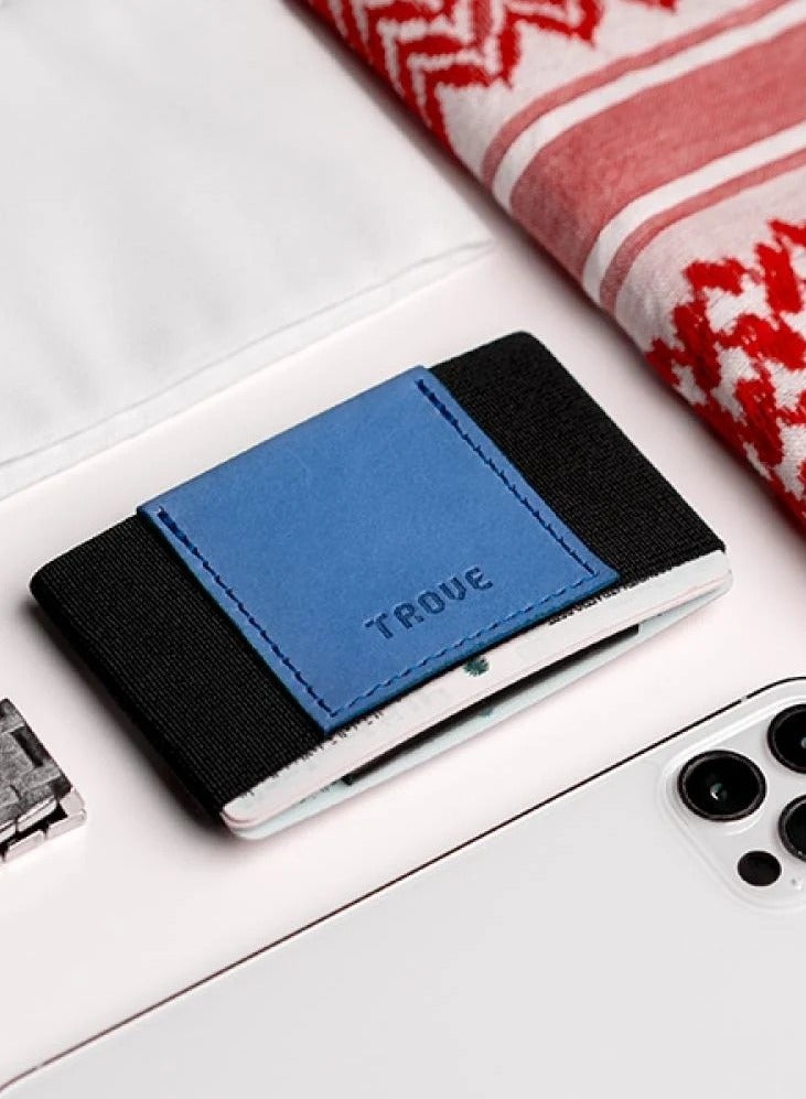 Trove Elegant Card Wallet – Blue & Black from trove - Image 3