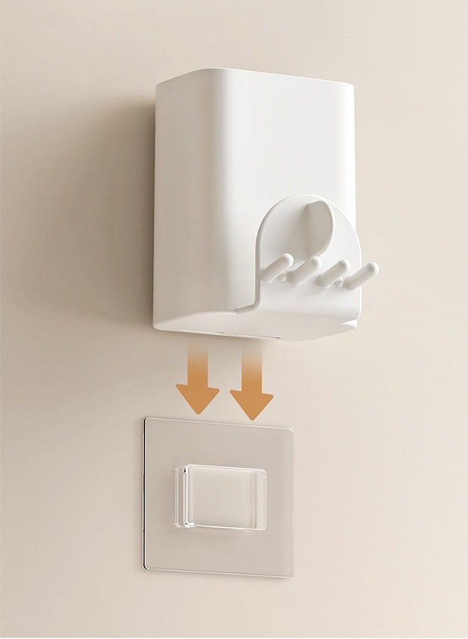 Bathroom Wall Mounted Toothbrush Holder No Punching Multifunction Toiletry Toothpaste Storage Rack Singer Cup Tooth Brush Organizer Bathroom Decor  - Image 4